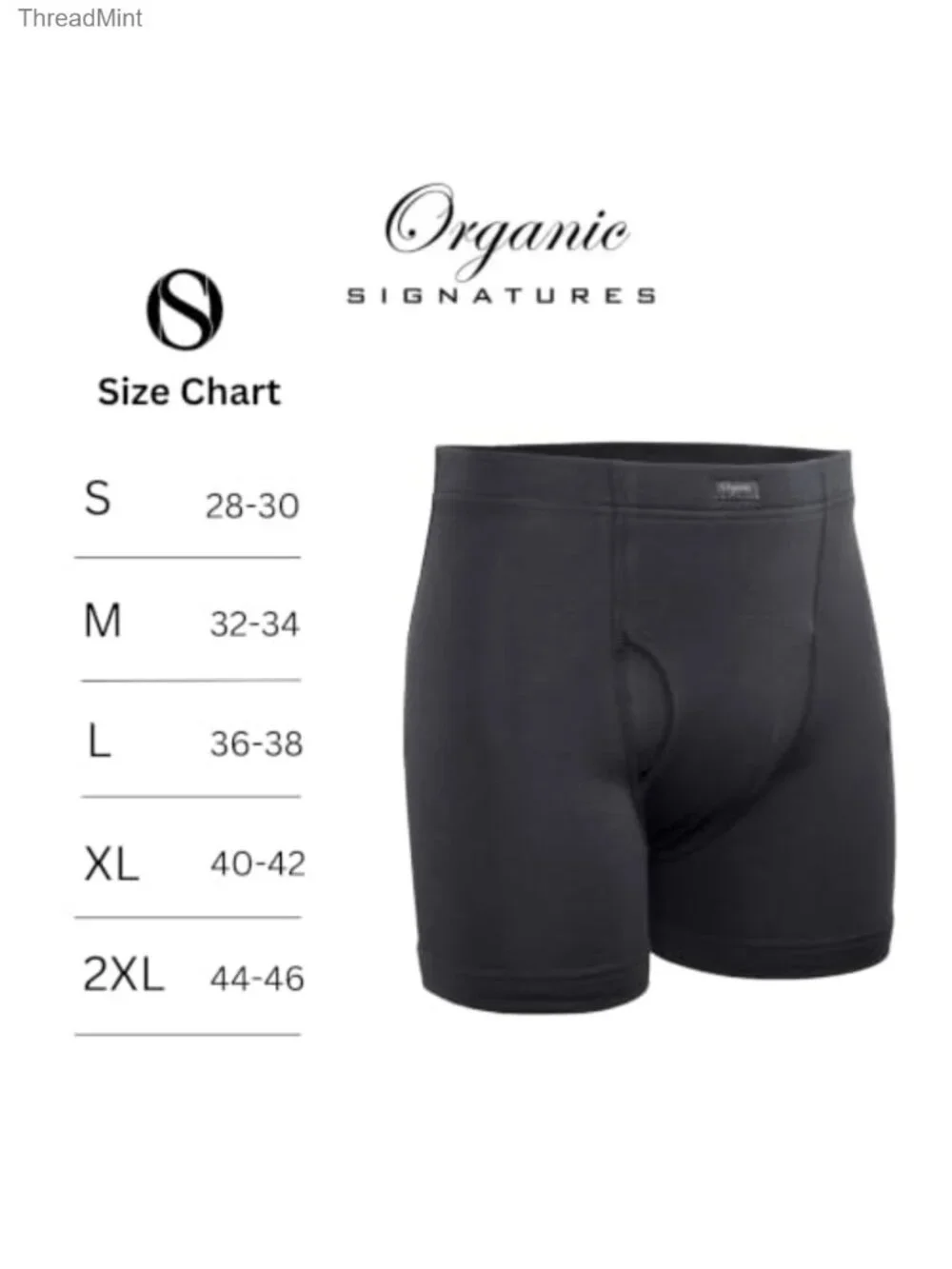 Organic Cotton Boxer Briefs Covered Elastic Tag-Free
